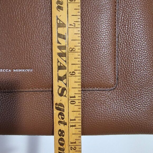 EUC REBECCA MINKOFF MEGAN LEATHER TOTE BROWN LARGE - Picture 11 of 16